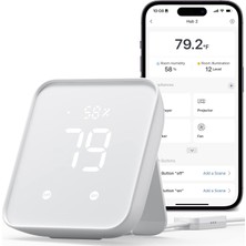 Happy Trend Hub2.0, Wifi Termometre Higrometre Olarak Çalışır, Ir Uzaktan Kumanda, Akıllı Uzaktan Kumanda ve Işık Sensörü, Switchbot Wi-Fi Bağlantısı (Destek 2.4ghz), Alexa ve Google Asistan ile Uyumlu