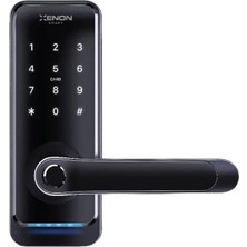 Smart Akıllı Kapı Kilidi | Parmak Izli Şifreli Bluetooth Gateway Uyumlu Siyah X8056