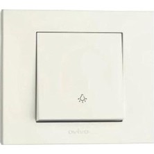 Happy Trend Grano Sıva Altı Light Anahtar Beyaz Mekanizma + Çerçeve,