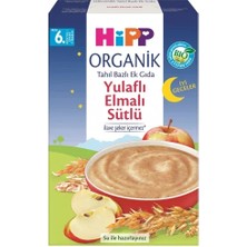 Milas Toptan mt Organik Iyi Geceler Sütlü Yulaflı Elmalı Tahıl Bazlı Ek Gıda 250 gr