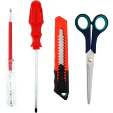 Happy Trend Tornavida Kontrol Kalemi Maket Bıçağı Makas Seti