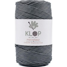 Happy Trend 2mm Polyester Makrome Ipi 230M 200GR Supla ve Çanta Ipliği (Koyu Gri)