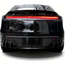 Happy Trend Model Y Juniper (2025-2026+) Arka Tampon Bodykit Seti (Lip + Difüzör Yan Ekleri) (Mat Siyah (3 Parça Set))