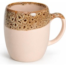 Happy Trend Yapımı Porselen Kupa 450 Ml, Artistik Sırlı Kahve Kupası, Mikrodalga Uyumlu Büyük Kupa Bardak, Çay ve Sıcak Çikolata Için Moderin Mug Fincan, Golden Grater, 1