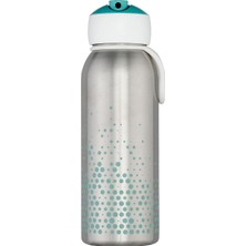 Happy Trend - Flip-Up Campus Termos Şişe, Çocuklar Için Yalıtımlı Içecek Şişesi, Paslanmaz Çelik Termos, 9 Saat Sıcak ve 12 Saat Soğuk, Bpa Içermez, 350 Ml, Turkuaz