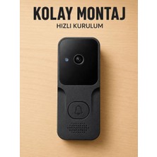 Milas Toptan mt Akıllı Görüntülü Kapı Zili Hd Kamera, Hareket Bildirimi ve Kablosuz Kurulum