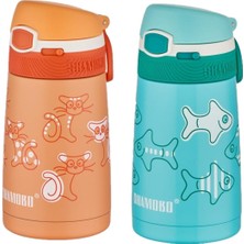 Happy Trend Set Pipetli Çelik Termos 350ML -6 Saat Isı Yalıtımı-