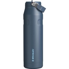 Happy Trend Iceflow™ Aerolight™ Flip Straw 2.0 Pipetli Termos Su Şişesi 1.06 Litre - Lacivert | Paslanmaz Çelik