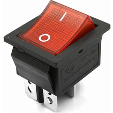 Happy Trend 16A 250V On/off Anahtar Latch 4 Pin Buton Yüksek Akım Kcd4 LED Işıklı Switch Panel Tip Montaj Kutu