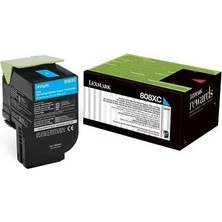 Lexmark 80C8XC0 (808XC) Mavi Orjinal Toner - CX510