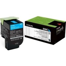 Lexmark 80C80C0 (808C) Mavi Orjinal Toner - CX410 / CX510
