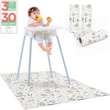 Happy Trend Mama Sandalyesi ve Aktivite Örtüsü| 3 Farklı Desen Seçeği | Tek Kullanımlık | Kullan At Sıvı Geçirmez | 100X120 cm | 30 Adet (Orman Hayvanları)