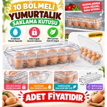 Milas Toptan mt 10 Bölmeli Kilitli Kapaklı Yumurtalık Saklama Kutusu YU110 (Adet Fiyatıdır)