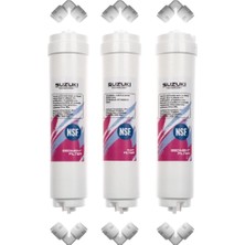 Happy Trend 46 Suzukı Technology 12 Inç Kapalı Kasa Su Arıtma Cihazı Ön Filtre Takımı (3'lü)