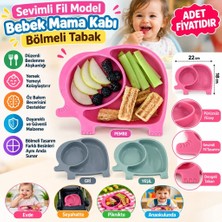 Milas Toptan mt Bebek ve Çocuk Için Sevimli Fil Model Desenli Yemek Bebek Mama Kabı Bölmeli Tabak -(Adet Fiyatıdır) Stokta Olan Renk Gönderilir