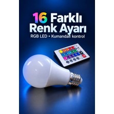 Milas Toptan mt Uzaktan Kumandalı Ampul 16 Farklı Renk Seçenekli