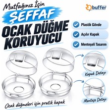 Milas Toptan Ergonomik Isıya Dayanıklı Plastik Ocak Düğmesi Koruma Seti