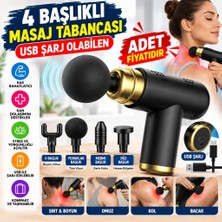 Milas Toptan mt 4 Başlıklı USB Şarj Olabilen Masaj Tabancası (Adet Fiyatıdır)