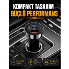 Milas Toptan mt 60W Araç Içi Hızlı Şarj Adaptörü Çift Usb-C Pd ve Usb-A Qc3.0