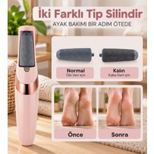 Kadex Șarjlı Ayak Törpüsü - Pedikür ve Ayak Bakım Aleti 3 Parça Tüm Cilt Tipleri Için Düz Desen