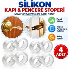 Milas Toptan mt Silikon Kapı & Pencere Vurma Önleyici Stoper Kapı Tamponu 4 Adet