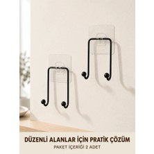 Milas Toptan mt 2 Adet Yapışkanlı Duvar Askısı Pratik Çok Amaçlı Düzenleyici Askı