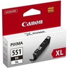 Canon CLI-551XL Bk (6443B001AA) Yüksek Kapasite Siyah Orjinal Kartuş - MG5450 / MG6350