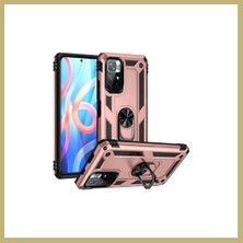 Bezos Redmi Note 11T Kılıf Sofya Yüzüklü Silikon Kapak - Rose Za