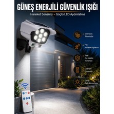 Die Grup Solar Lamba Kamera Görünümlü Duvar Lambası Dönebilen Bahçe Aydınlatması