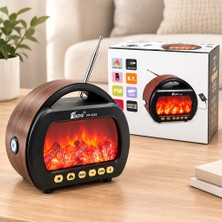 Die Grup Fenerli Şömineli Bluetooth Radyo Hoparlör (Am/fm/sw, Usb/type-C, Tf)