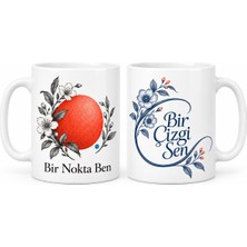 Twin Store Nokta ve Çizgi 2'li Porselen Kupa Seti - Model 599 Bzstwın