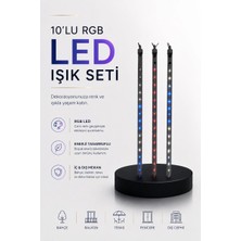 Die Grup Dekoratif Ortam Aydınlatması Rgb LED 10’lu Çubuk Seti