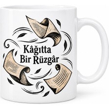 Twin Store Kâğıtta Bir Rüzgâr Tasarımlı Porselen Kupa - Model 539 Bzstwın
