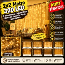 Efnaz Style 2x2 Metre 320 LED 8 Fonskiyonlu Dekoratif LED Günışığı Perde (Adet Fiyatıdır)