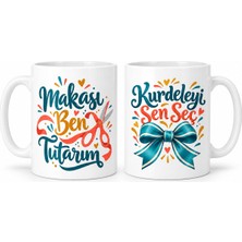 Twin Store Kurdele Atölyesi 2'li Porselen Kupa Seti - Model 641 Bzstwın