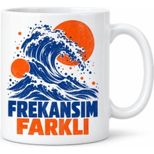 Twin Store Kâğıt Frekansı Tasarımlı Porselen Kupa - Model 677 Bzstwın
