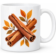 Twin Store Tarçın Çubukları Tasarımlı Porselen Kupa - Model 621 Bzstwın