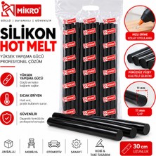 Mikro Hot Melt Kalın Mum Silikon 1 kg Siyah