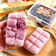 İsmega Patlayan Çıtırdayan Pembe Çikolatalı Bal Mumı Squish Sukuşi Skuşi Slow Stres Atma Oyuncağı Fidget Butter Crispy Crips Crisp Choco Crunch Çıtır Sukuşi 1 Adet Fiyatıdır