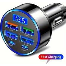 TCX Hızlı Araç Şarj Cihazı 6 Port USB Type-C Çıkışlı