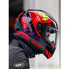 Ls2 Rapıd 2 Rush Kırmızı-Sarı-Siyah Kask