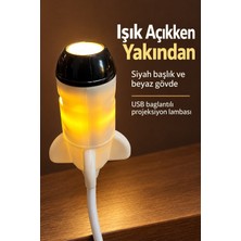 USB Projeksiyon Lambası Değiştirilebilir Desen Kartlı Roket Tasarımlı - Lisinya