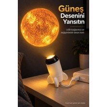 Roket Şeklinde Projeksiyon Lambası Değiştirilebilir Görsel Kartlı - Lisinya