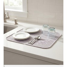 Poliva Home Silikon Bulaşık Kurutma Matı 38*58CM Büyük Boy Plastik Bulaşık Altlığı