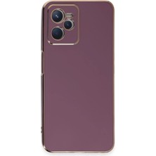 Efnaz Style Realme C35 Kılıf Volet Silikon - Mor