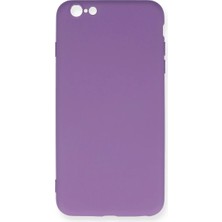 Efnaz Style Apple iPhone 6 Plus Kılıf Nano Içi Kadife Silikon - Mor