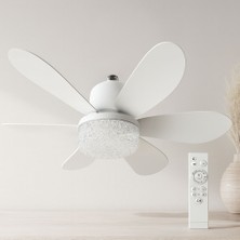 Meks Kumandalı 2in1 LED Tavan Vantilatörlü Avize