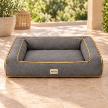 Meks Kedi Köpek Yatağı Sofa Bed - Kiremit · Gri