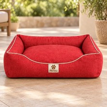 Meks Kedi Köpek Yatağı Vera Premium Yatak - Bordo / Medium