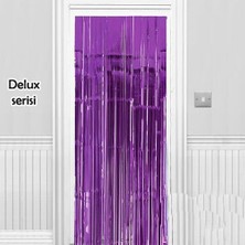 Go İthalat Işıltılı Duvar ve Kapı Perdesi Mor Renk 90X200 cm (5728)
